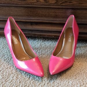 J.Renee Hot Pink Patent Pointed-Toe Pumps